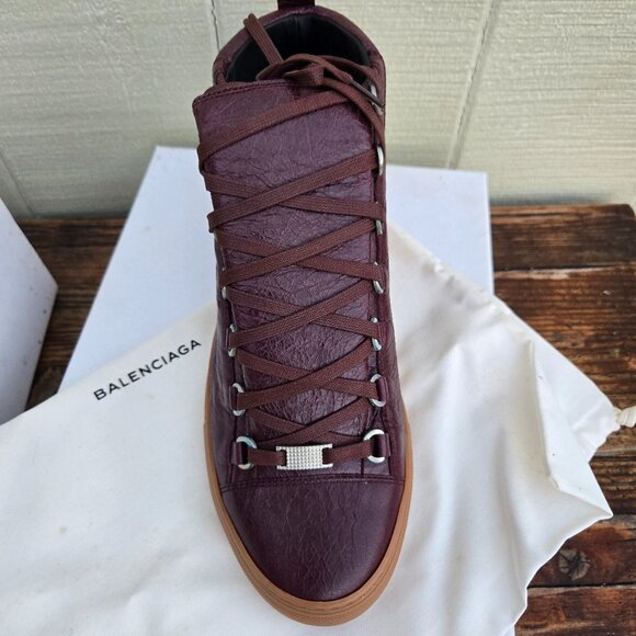 NWOB Balenciaga Arena High-Top Sneaker Acajou Fonce EU 40 US 9 - Picture 1 of 7